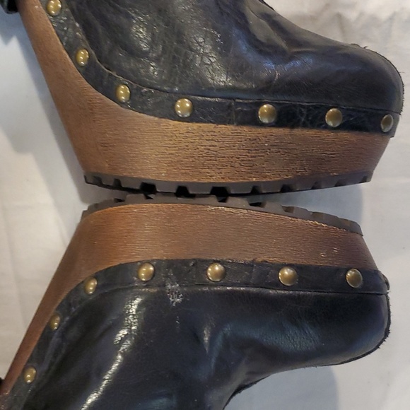 Sam Edelman Black Leather Fritz Wedge Size 9 - Picture 2 of 15